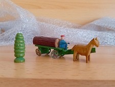 Pferdegespann Holz Wagen