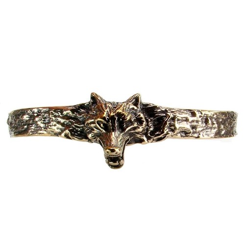 Wolf armreif bronze - bronze, symbol