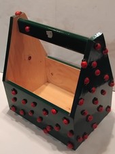 massive Holzbox/Tragebox im Marienkäferdesign