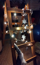 2 x Deko Holz-Leiter 2m / 1m, klappbar , Depot