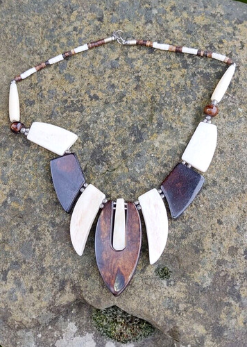Art deco antik bicolor collier - art,