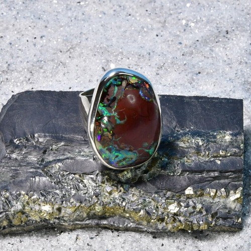 Boulder opal ring 925er - boulder,