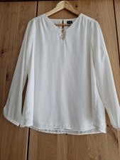 Viventi, Bernd Berger, Damenbluse, Tunika, Bluse,  Gr.44, Weiß, Chic, Edel