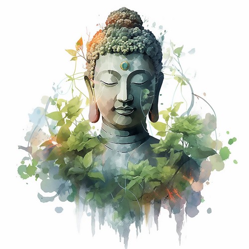 Deko bild buddha - buddha, kopf