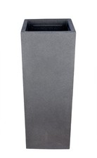 XXL Pflanzsäule 80 cm hoch groß Blumenkübel Topf Gefäß für außen eckig anthrazit