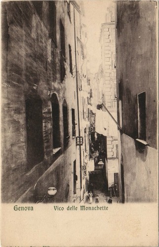Cpa genova vico delle - genova,