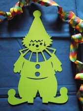 Fensterbild Tonkarton Clown