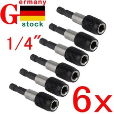 6x Magnet Bithalter 1/4"60mm Schnellwechsel Halterung Verlängerungsstab Werkzeug