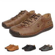 Herren Leder Schuhe Slipper