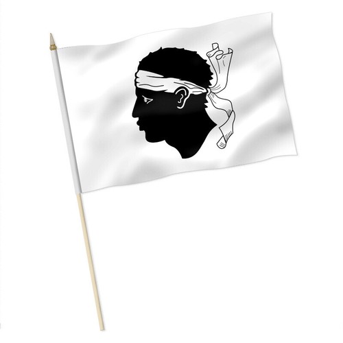 Korsika flagge stockfahne - korsika,
