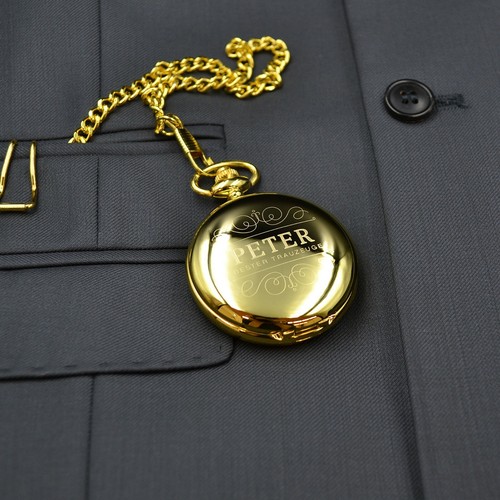 Taschenuhr personalisiert - , in