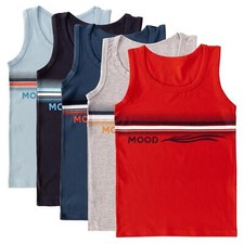 5 Jungen Unterhemden Baumwolle Tank Top Kinder Knaben Unterhemd Shirt 92-170