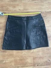 Lederrock Schwarz Mini Gr