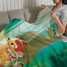 Bambi Cartoon Decke weicher Plüsch Überwurf Bett Sofa Kuscheldecke Gemütlich