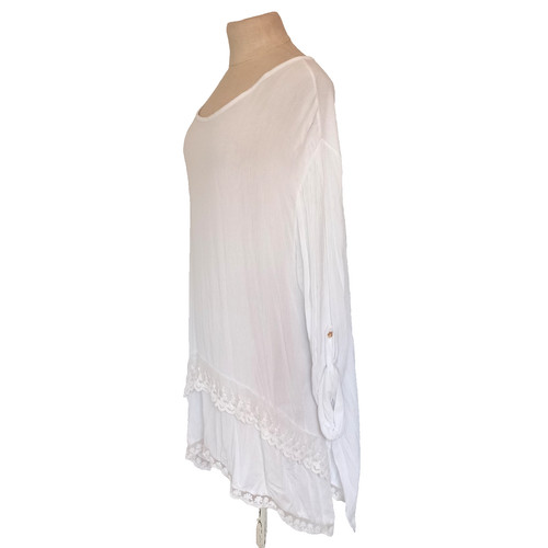 Kleid damen tunika weiß - kleid,