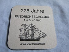 Bierdeckel ,  Jever ,  225 Jahre Friedrchsschleuse