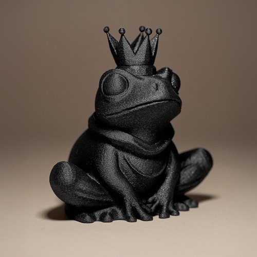 Frog crown decor figurine - a,