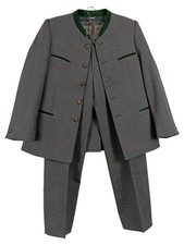 Distler Trachtenanzug Herren Gr. 46; S Grau Wolle Traditionell Sakko Hose