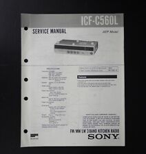 Original SONY ICF-C560L Kitchen Radio Service Manual / Service Anleitung S14