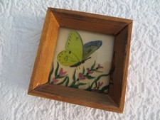 SCHMETTERLING - HINTERGLASMALEREI - 90/95/20 MM