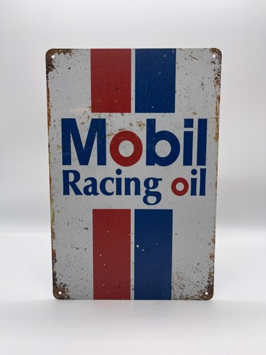 Blechschild mobil racing oil - blechschild,