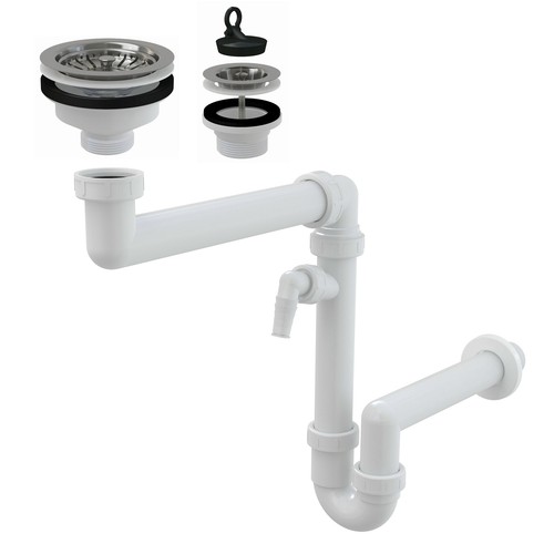 Ablaufgarnitur raumspar siphon - ablaufgarnitur,
