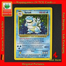 Turtok - Blastoise Pokemon Karte TCG WOTC 2/102 Rare Holo Base Basis-Set /T21