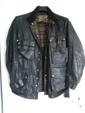 Motorradjacke  BELSTAFF   Trialmaster, schwarz, Wachscotton etwa 1950/60