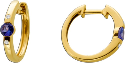 Tansanit creolen gold 585 - 585, 14k