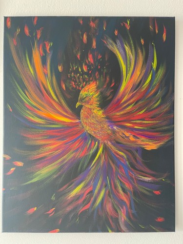 Bild selbstgemalt acryl auf - acryl,