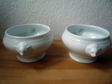 2 mittel große Löwenkopf Suppentassen - Suppen Tassen - Henkeltasse - Terrine