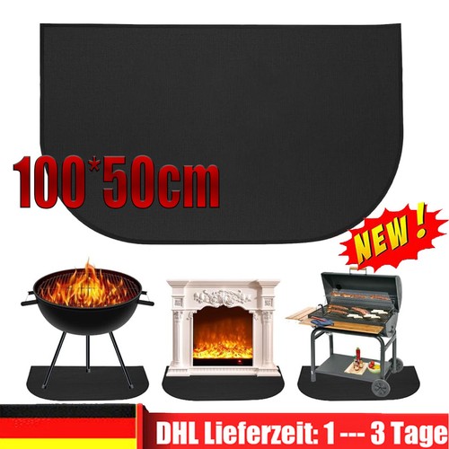 Feuerfeste kaminmatte 100x50cm - kaminmatte,