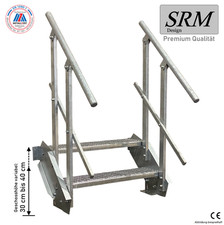 2 Stufen Stahltreppe Breite