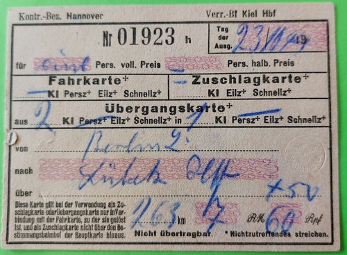 Alte fahrkarte übergangskarte - alte, fahrkarte/Übergangskarte