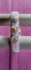 NOOSA Amsterdam Petite Armband Lila Velours Set, mit 3 Chunks Blume/Lotus bunt