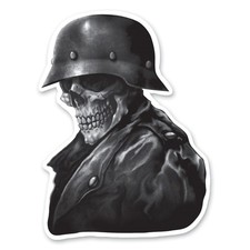 Aufkleber Biker From Hell Totenkopf Helm Hölle 9 x 6 cm Skull Sticker Decal