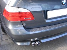 Auspuffblende Endrohr Doppelrohr 2x 70mm für BMW E60 E61 520 523 525 530