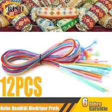 12Stück Tunesische Häkelnadel mit Seil Bunt Kunststoff Tunesisch Häkelnadeln Set
