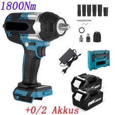 Akku Schlagschrauber 1800NM Akkuschrauber Schrauber Ratsche Set Für Makita 18V