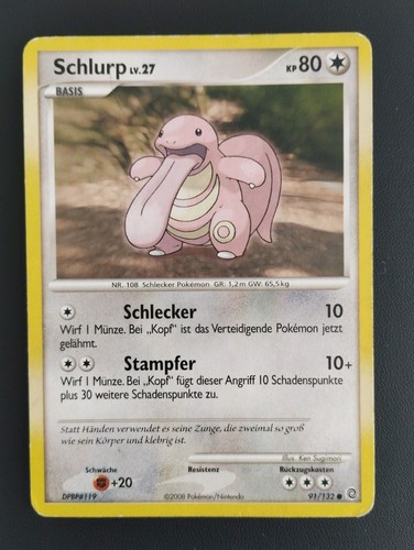 Pokémon karte schlurp 27 - schlurp, lv.27