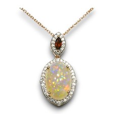 Edle welo opal halskette - opal,