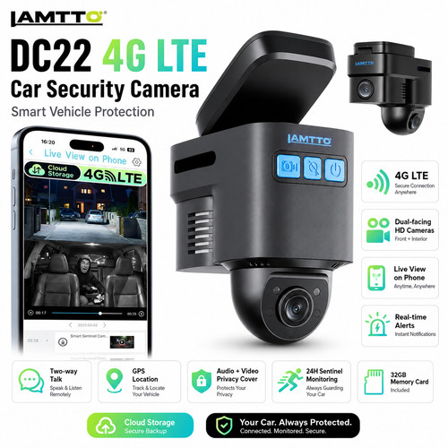 Lte dual dash cam - 4g,