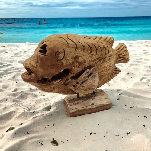 Teak massiv holz fisch - teak,