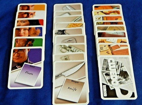 Cluedo karten ersatzstücke - karten,