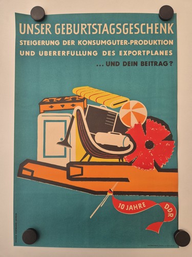 Plakat jahre ddr geburtstag - ddr,