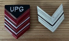 2 x  Abzeichen   POLIZEI  ITALIEN   -  Metall - Dienstgradabzeichen