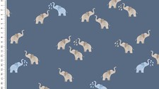 Baumwolljersey Stoff Elefanten