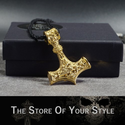 Halskette thors hammer gold - thors, pu