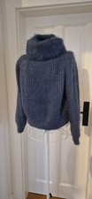 made in italy Viskosewollmix Pullover Strickpullover 38 royalblau kurz