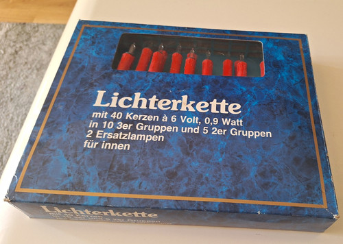 Lichterkette kerzen rot 10 - rot,